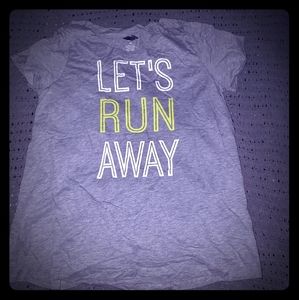 Grey printed activewear top